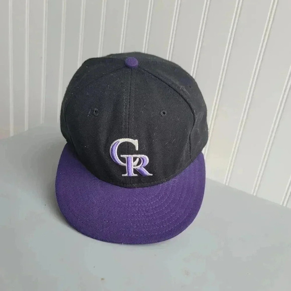 Colorado Rockies Hat Cap Stretch Fit Black Purple New Era Embroidered MLB USA 8 - Picture 9 of 11